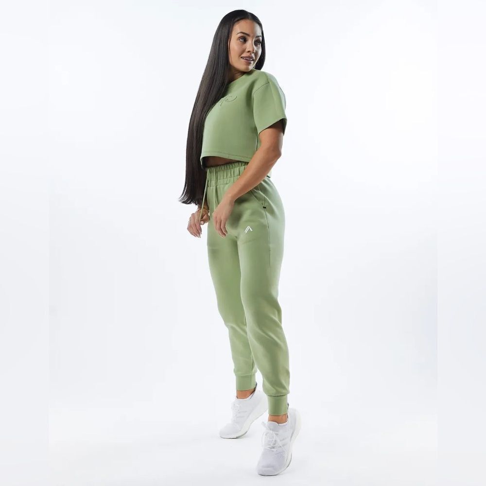 NEW Alphalete Elmts Elements Relaxed Cuffed Jogger in Green Size S